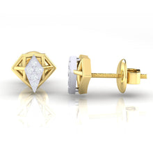 Load image into Gallery viewer, 18Kt gold real diamond earring by diamtrendz

