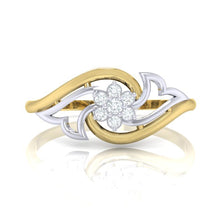 Load image into Gallery viewer, 18Kt gold Floral diamond ring by diamtrendz
