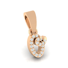 Load image into Gallery viewer, rose gold alphabet initial letter &#39;Q&#39; diamond pendant - 3
