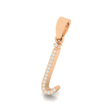 Load image into Gallery viewer, rose gold alphabet initial letter &#39;i&#39; diamond pendant - 2
