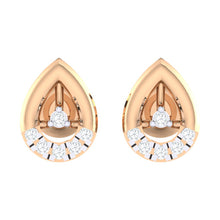 Load image into Gallery viewer, 18Kt rose gold real diamond earring by diamtrendz
