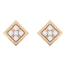 Load image into Gallery viewer, 18Kt rose gold real diamond earring by diamtrendz
