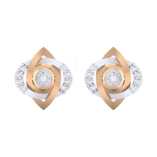 Load image into Gallery viewer, 18Kt rose gold real diamond earring by diamtrendz
