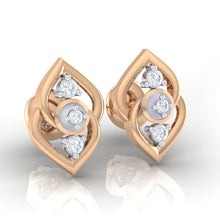 Load image into Gallery viewer, 18Kt rose gold real diamond earring by diamtrendz
