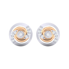 Load image into Gallery viewer, 18Kt rose gold real diamond earring by diamtrendz
