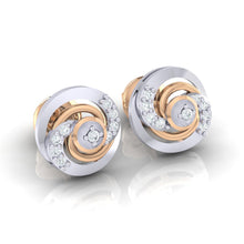 Load image into Gallery viewer, 18Kt rose gold real diamond earring by diamtrendz
