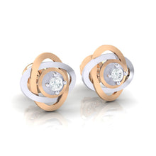 Load image into Gallery viewer, 18Kt rose gold real diamond earring by diamtrendz
