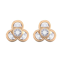 Load image into Gallery viewer, 18Kt rose gold real diamond earring by diamtrendz
