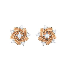 Load image into Gallery viewer, 18Kt rose gold real diamond earring 11(2) by diamtrendz
