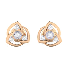Load image into Gallery viewer, 18Kt rose gold real diamond earring by diamtrendz
