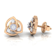 Load image into Gallery viewer, 18Kt rose gold real diamond earring by diamtrendz
