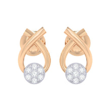 Load image into Gallery viewer, 18Kt rose gold real diamond earring by diamtrendz

