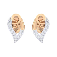 Load image into Gallery viewer, 18Kt rose gold real diamond earring by diamtrendz
