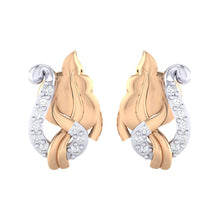 Load image into Gallery viewer, 18Kt rose gold real diamond earring by diamtrendz
