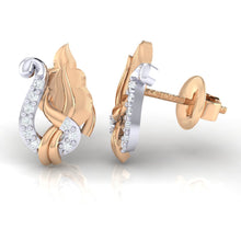 Load image into Gallery viewer, 18Kt rose gold real diamond earring by diamtrendz
