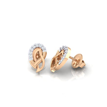 Load image into Gallery viewer, 18Kt rose gold real diamond earring 12(3) by diamtrendz
