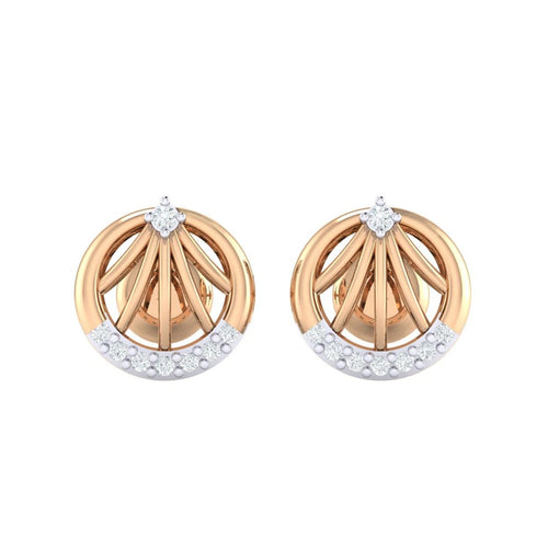 18Kt rose gold real diamond earring 13(2) by diamtrendz