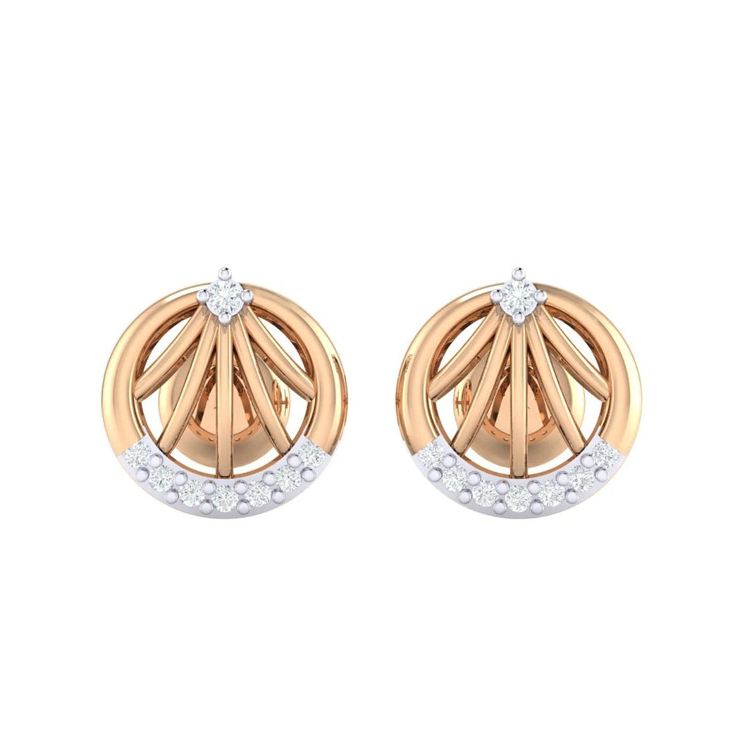 18Kt rose gold real diamond earring 13(2) by diamtrendz
