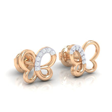Load image into Gallery viewer, 18Kt rose gold real diamond earring 14(1) by diamtrendz
