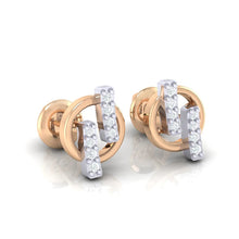 Load image into Gallery viewer, 18Kt rose gold real diamond earring 15(1) by diamtrendz
