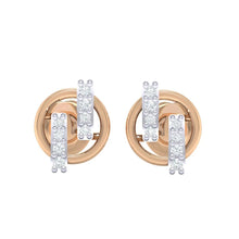 Load image into Gallery viewer, 18Kt rose gold real diamond earring 15(2) by diamtrendz
