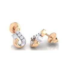 Load image into Gallery viewer, 18Kt rose gold real diamond earring 16(3) by diamtrendz
