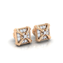 Load image into Gallery viewer, 18Kt rose gold real diamond earring 17(1) by diamtrendz
