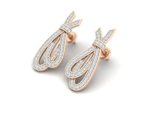 Load image into Gallery viewer, 18Kt rose gold real diamond earring 1(2) by diamtrendz
