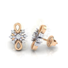 Load image into Gallery viewer, 18Kt rose gold real diamond earring 20(3) by diamtrendz
