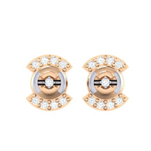 Load image into Gallery viewer, 18Kt rose gold real diamond earring 21(2) by diamtrendz
