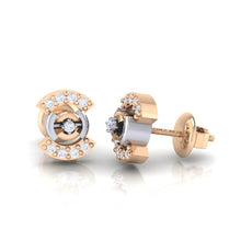 Load image into Gallery viewer, 18Kt rose gold real diamond earring 21(3) by diamtrendz

