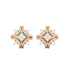 Load image into Gallery viewer, 18Kt rose gold real diamond earring 24(2) by diamtrendz
