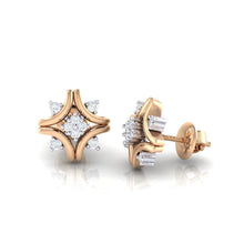 Load image into Gallery viewer, 18Kt rose gold real diamond earring 24(3) by diamtrendz
