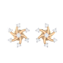 Load image into Gallery viewer, 18Kt rose gold real diamond earring 25(2) by diamtrendz
