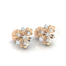 Load image into Gallery viewer, 18Kt rose gold real diamond earring 26(1) by diamtrendz
