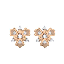 Load image into Gallery viewer, 18Kt rose gold real diamond earring 26(2) by diamtrendz
