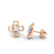 Load image into Gallery viewer, 18Kt rose gold real diamond earring 27(3) by diamtrendz

