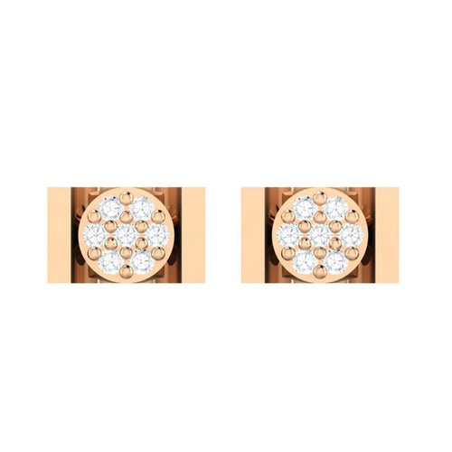 18Kt rose gold real diamond earring 28(2) by diamtrendz