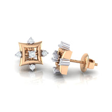 Load image into Gallery viewer, 18Kt rose gold real diamond earring 29(3) by diamtrendz
