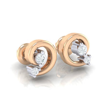 Load image into Gallery viewer, 18Kt rose gold real diamond earring 30(1) by diamtrendz
