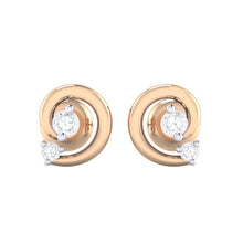 Load image into Gallery viewer, 18Kt rose gold real diamond earring 30(2) by diamtrendz
