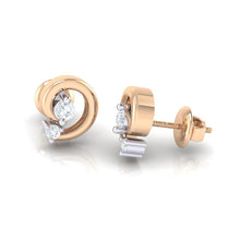 Load image into Gallery viewer, 18Kt rose gold real diamond earring 30(3) by diamtrendz
