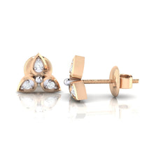 Load image into Gallery viewer, 18Kt rose gold real diamond earring 31(3) by diamtrendz
