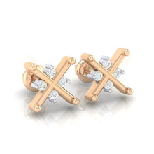 Load image into Gallery viewer, 18Kt rose gold real diamond earring 32(1) by diamtrendz
