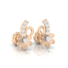 Load image into Gallery viewer, 18Kt rose gold real diamond earring 33(1) by diamtrendz
