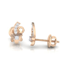 Load image into Gallery viewer, 18Kt rose gold real diamond earring 33(3) by diamtrendz
