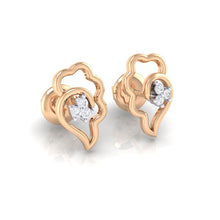 Load image into Gallery viewer, 18Kt rose gold real diamond earring 34(1) by diamtrendz
