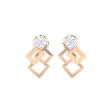 Load image into Gallery viewer, 18Kt rose gold real diamond earring 35(2) by diamtrendz
