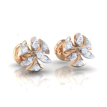 Load image into Gallery viewer, 18Kt rose gold real diamond earring 36(1) by diamtrendz
