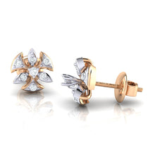 Load image into Gallery viewer, 18Kt rose gold real diamond earring 36(3) by diamtrendz
